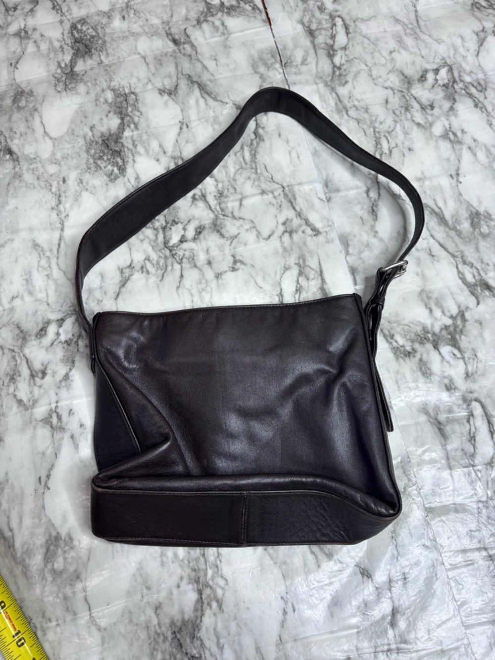 Lauren Ralph Lauren Dark Brown Leather Bag purse - Picture 9 of 9
